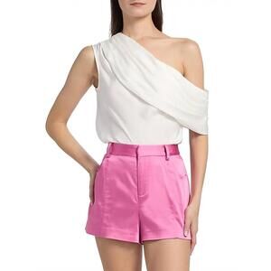 NEW RAMY BROOK sol draped one-shoulder top in ivory